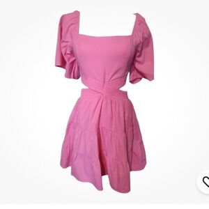 Velvet Pink Mini Dress